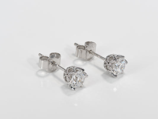 Diamond Stud 6-Prong Earrings 0.4ct 18k