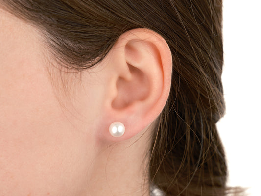 Akoya Pearl Earrings 8mm AAA+ Rare