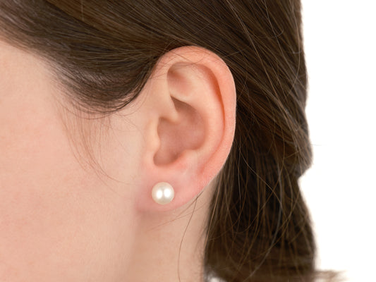 South Sea White Pearl Earrings 8mm