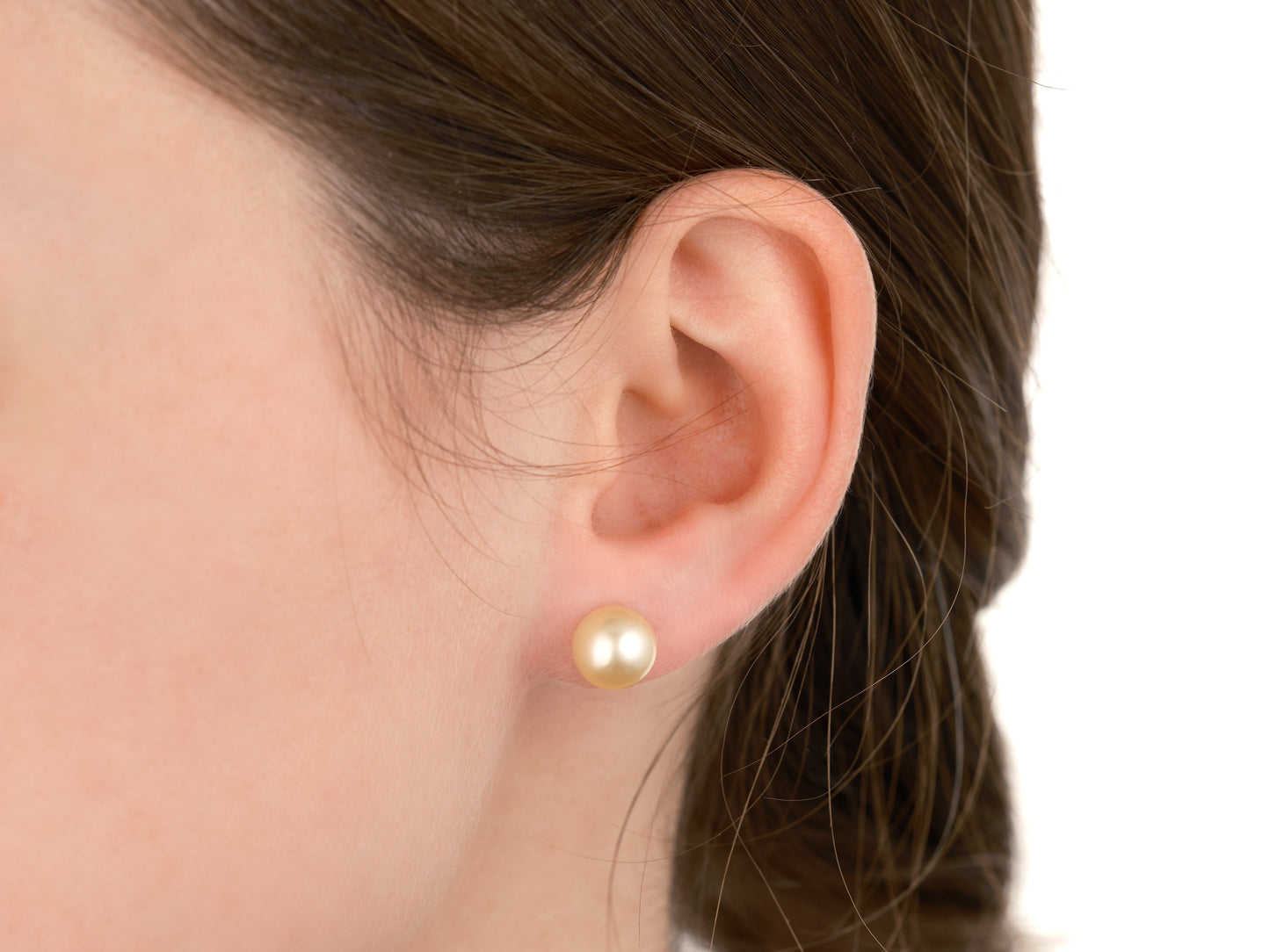 South Sea Champagne Pearl Earrings 9mm